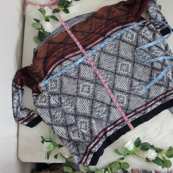 TOBI | Grandpa Texture Patterned Open Front Lightweight Cardigan - Picture 10 of 10